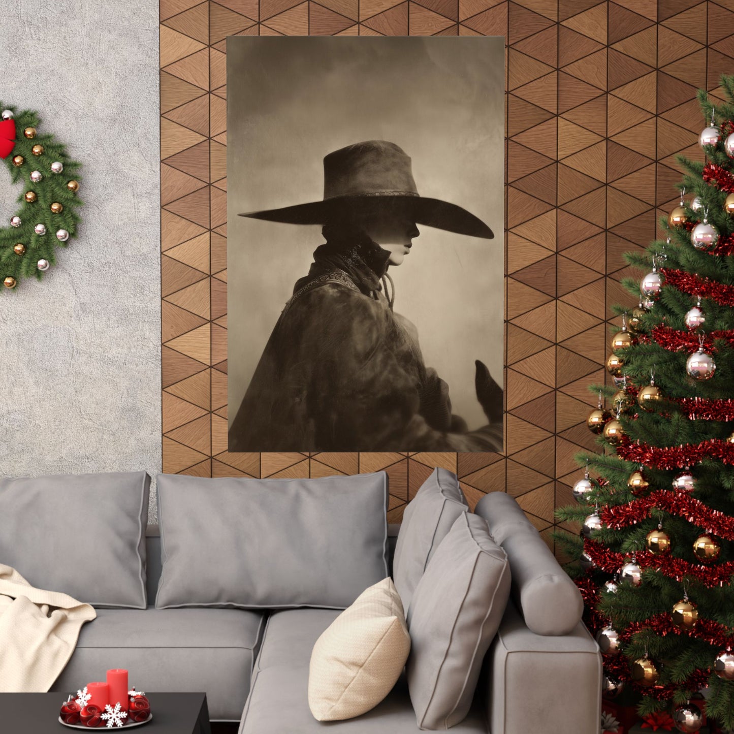LEAN cowboy wall art shown in a styled interior — gallery view 44