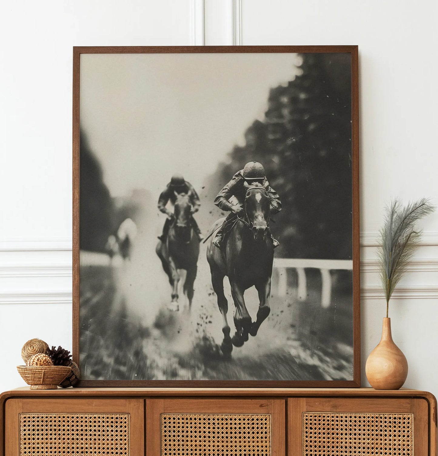 “FINISH” equestrian wall art print by Feather & Bone