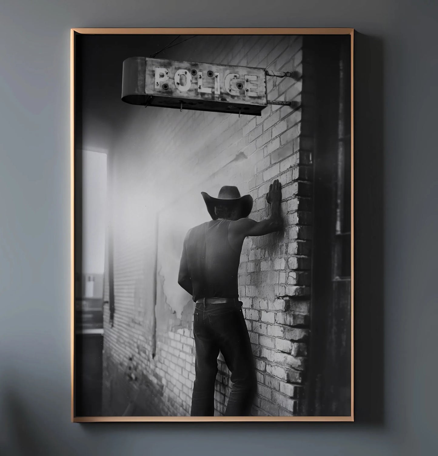 POLICE BOOKING Cowboy Print