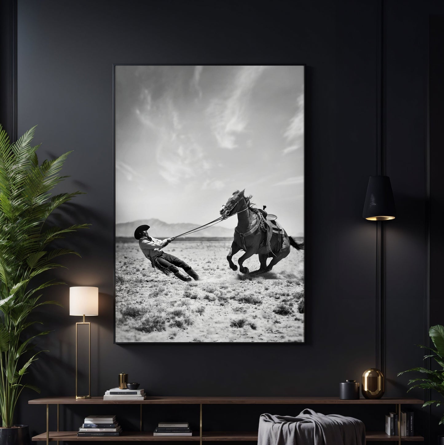 EASY NOW horse wall art display mockup