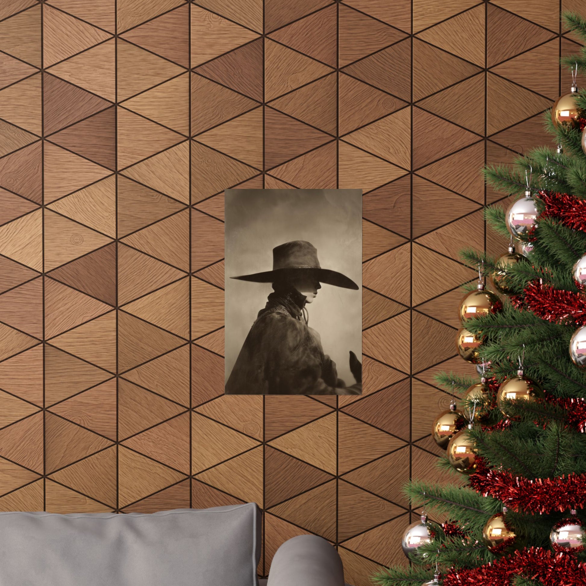 LEAN cowboy wall art display mockup — gallery view 23