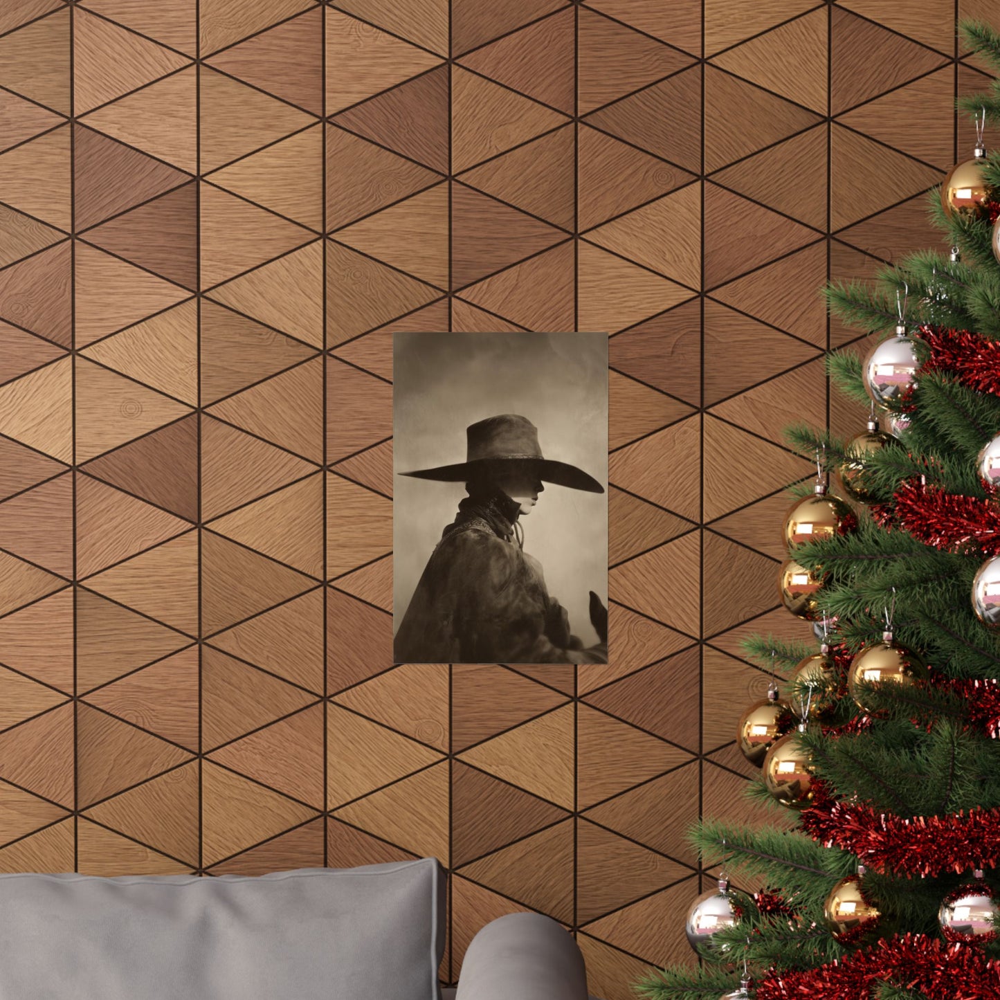 LEAN cowboy wall art shown in a styled interior — gallery view 20