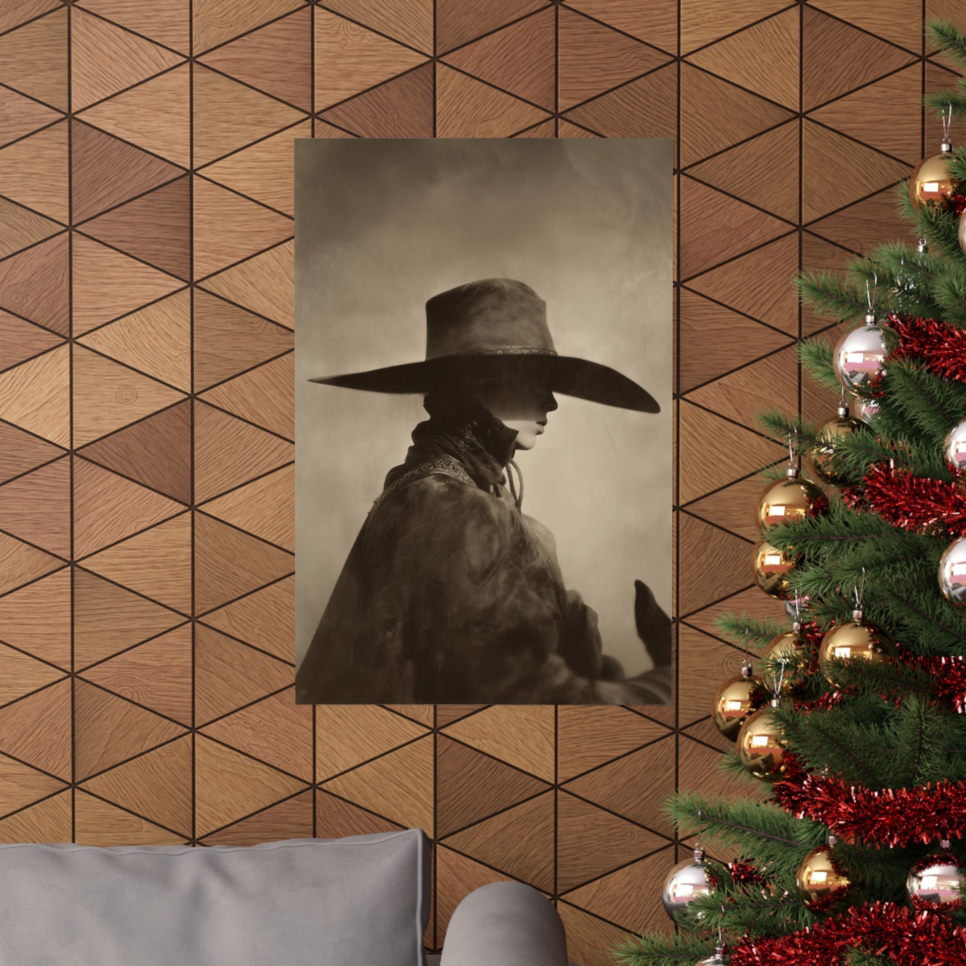 LEAN cowboy wall art display mockup — gallery view 35