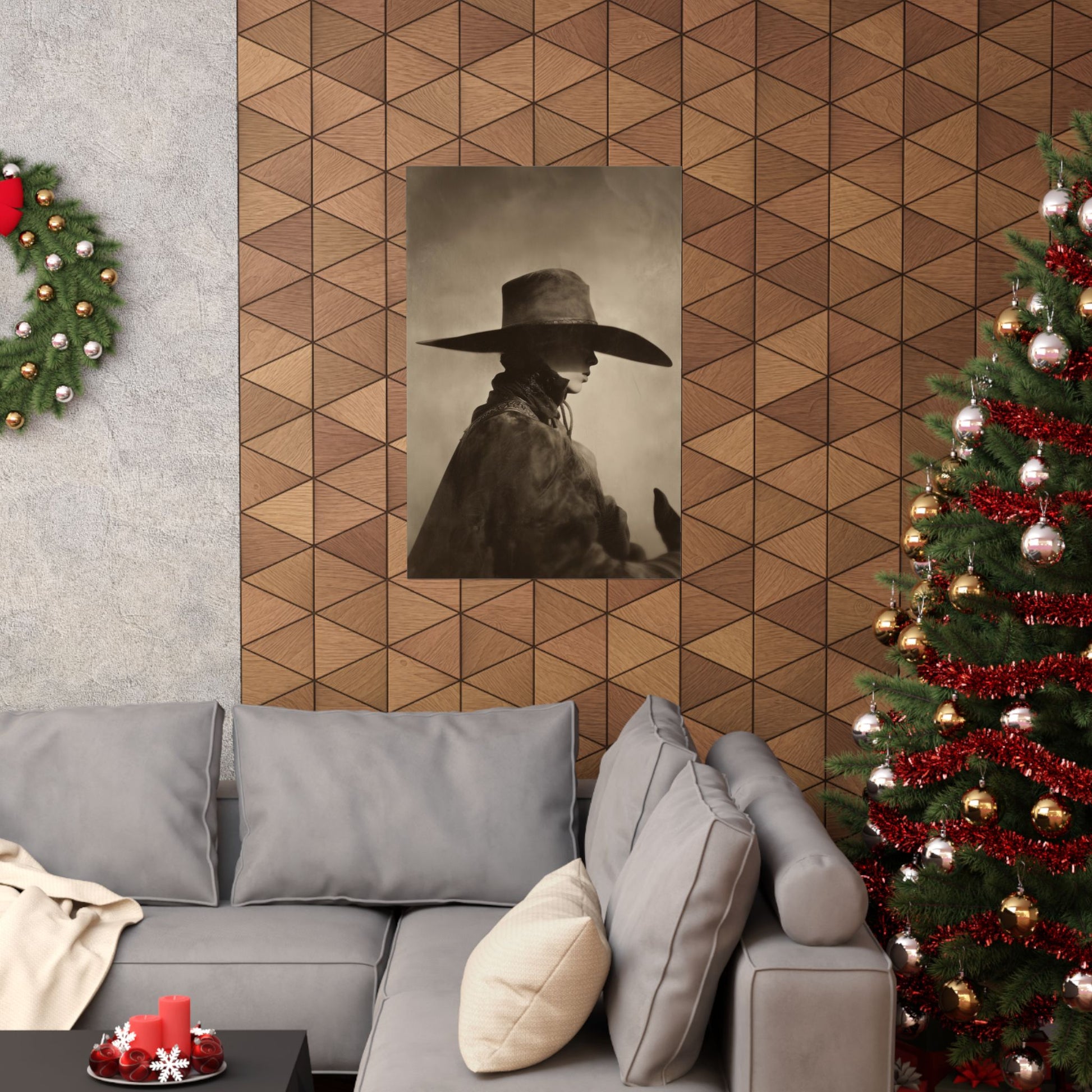 LEAN cowboy wall art shown in a styled interior — gallery view 38