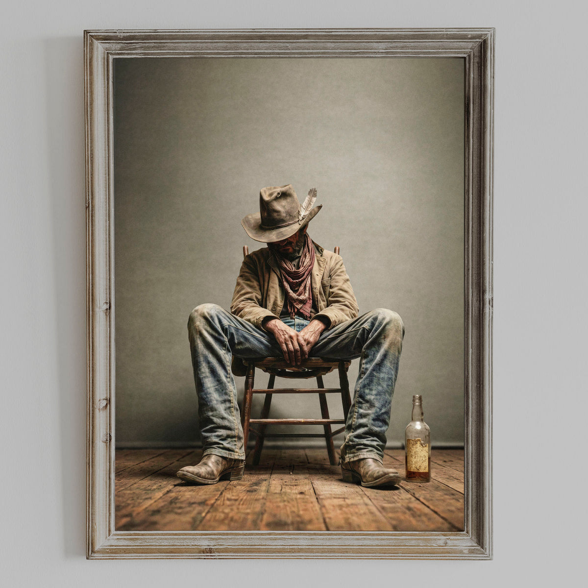 RYE Western cowboy wall art print by Feather & Bone