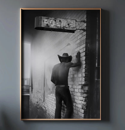 POLICE BOOKING Cowboy Print