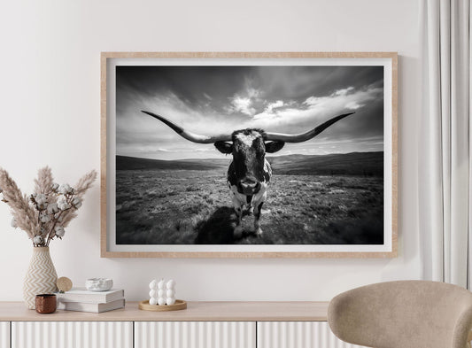 BY THE HORNS texas wall art by Feather & Bone