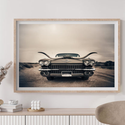 Framed view of CADDY western wall art