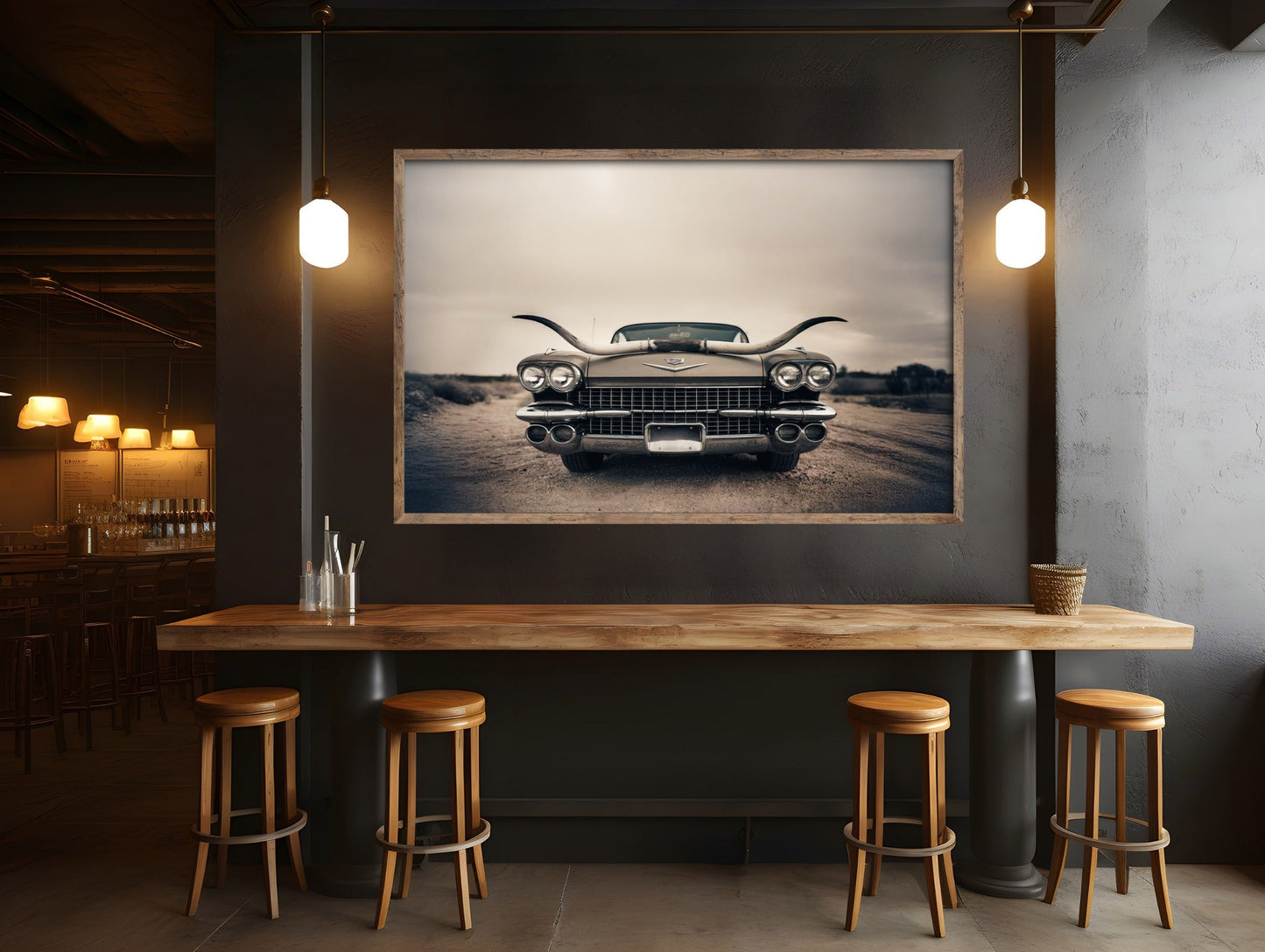 CADDY western wall art display mockup