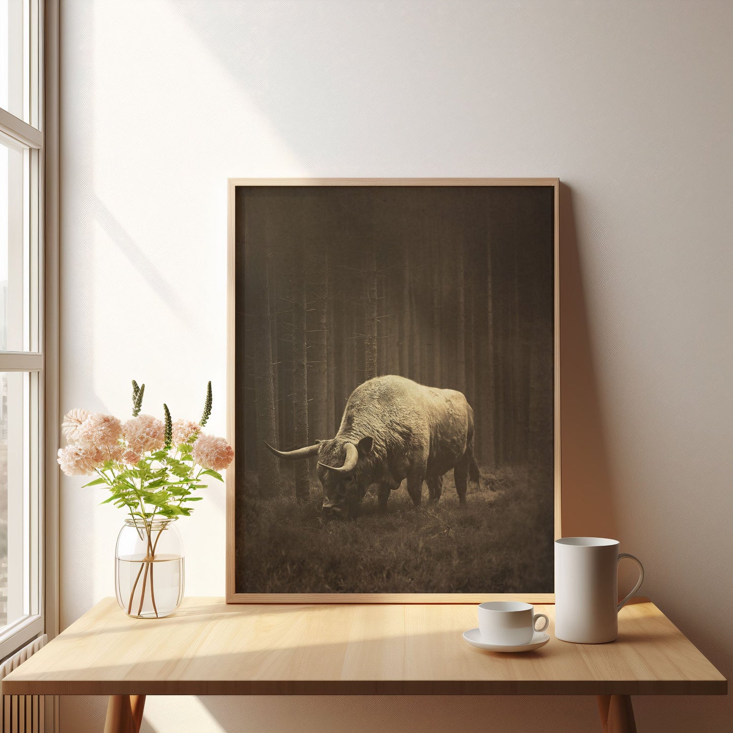 Framed view of DUSK western wall art