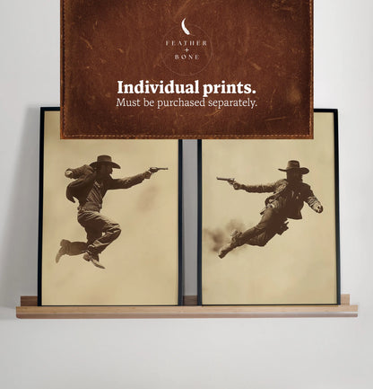 Cowboy Duel Wall Art (2 of 2) – Face Off Western Print for Bar or Man Cave