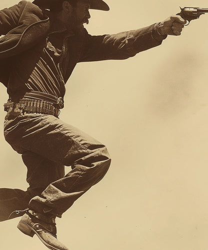 Cowboy Duel Wall Art (1 of 2) – Face Off Western Print for Bar or Man Cave