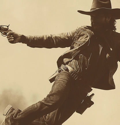 Cowboy Duel Wall Art (2 of 2) – Face Off Western Print for Bar or Man Cave