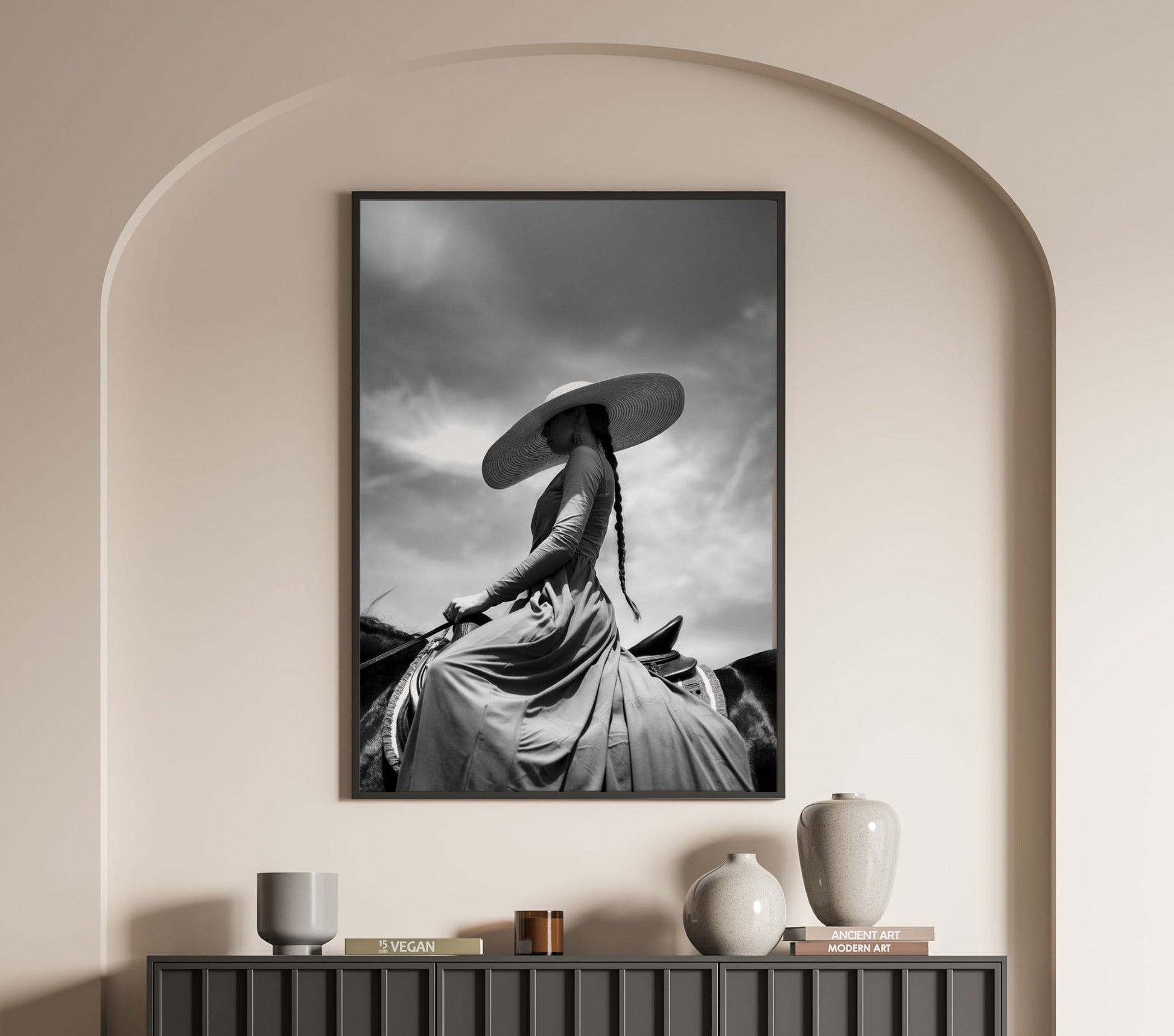 FLOPPY HAT cowgirl wall art display mockup