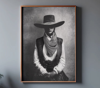 JEZ cowgirl wall art by Feather & Bone
