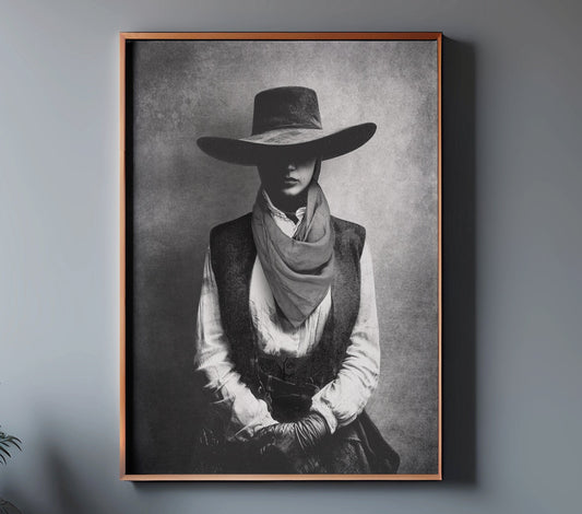 JEZ cowgirl wall art by Feather & Bone
