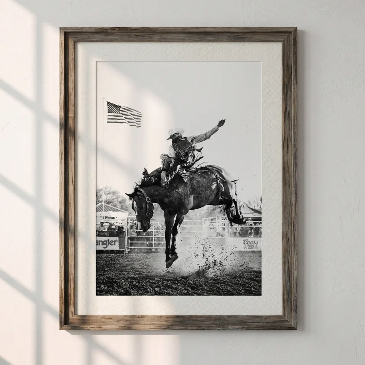 “KICKIN&SCREAMIN” Western wall art print display mockup