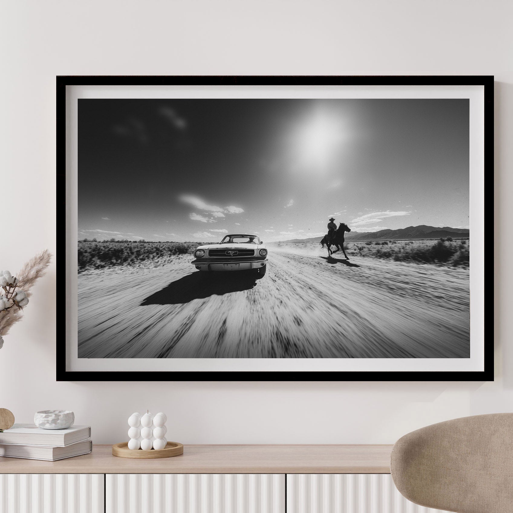“DUST & CHROME” Western wall art print by Feather & Bone