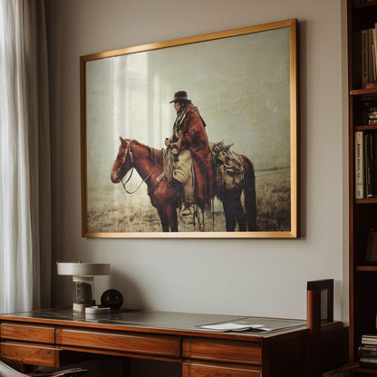 THE PAINTED TRAVELER horse wall art display mockup