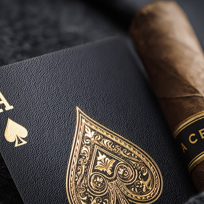 POCKET ace of spades and cigar artwork close-up