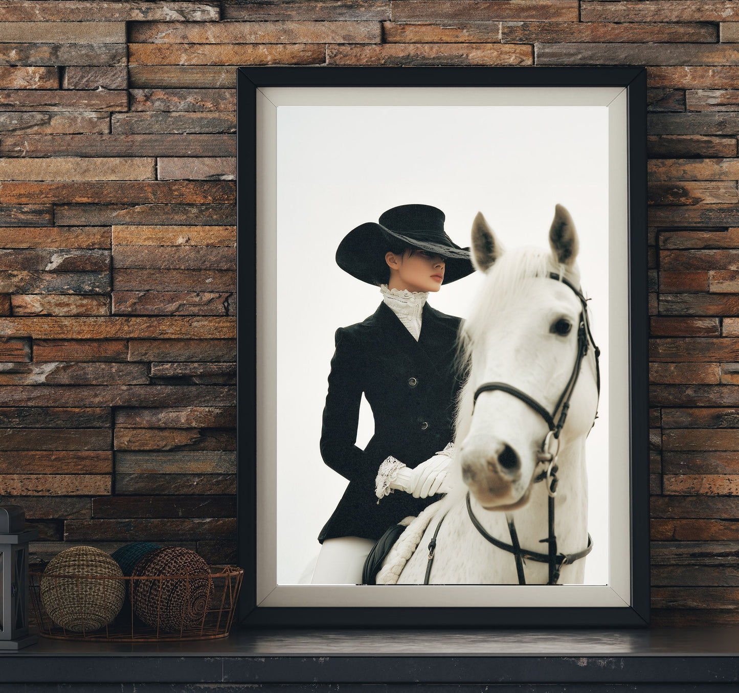 POSTURE cowgirl wall art display mockup