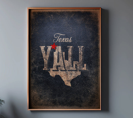 TEXAS Y'ALL texas wall art by Feather & Bone
