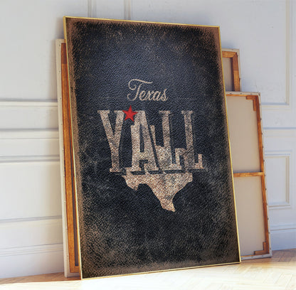 TEXAS Y'ALL texas wall art display mockup