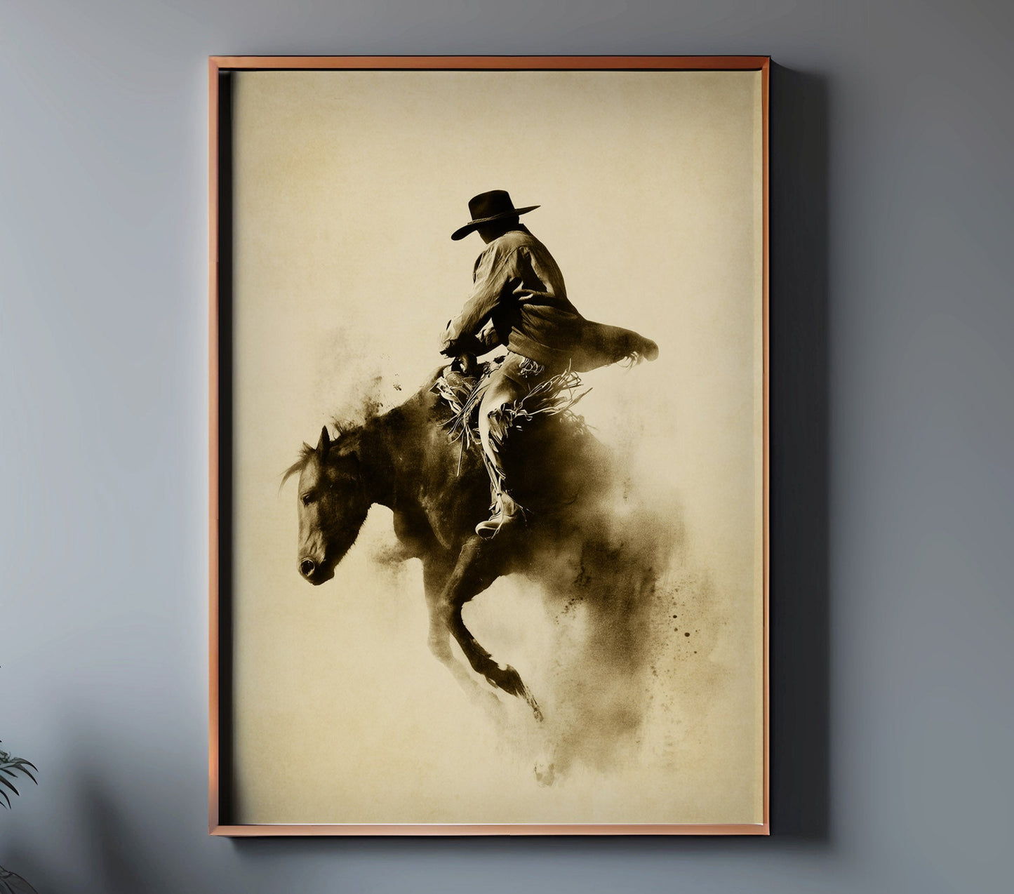 WILDRIDE1 cowboy wall art by Feather & Bone
