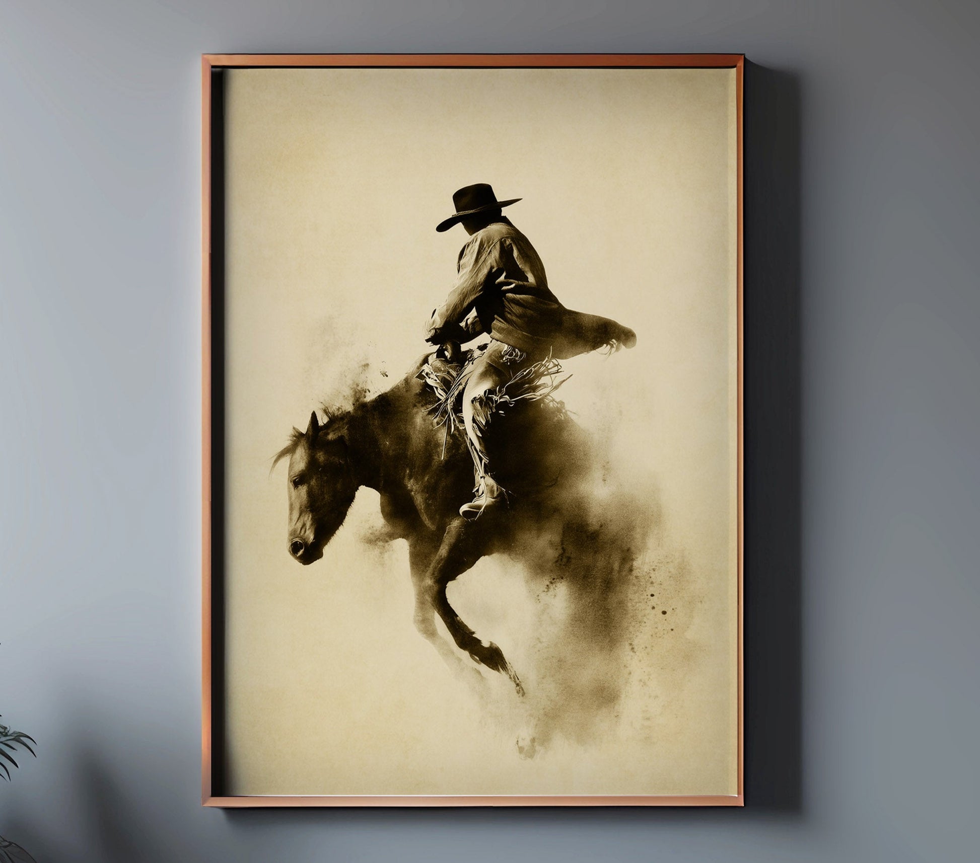 WILDRIDE1 cowboy wall art by Feather & Bone