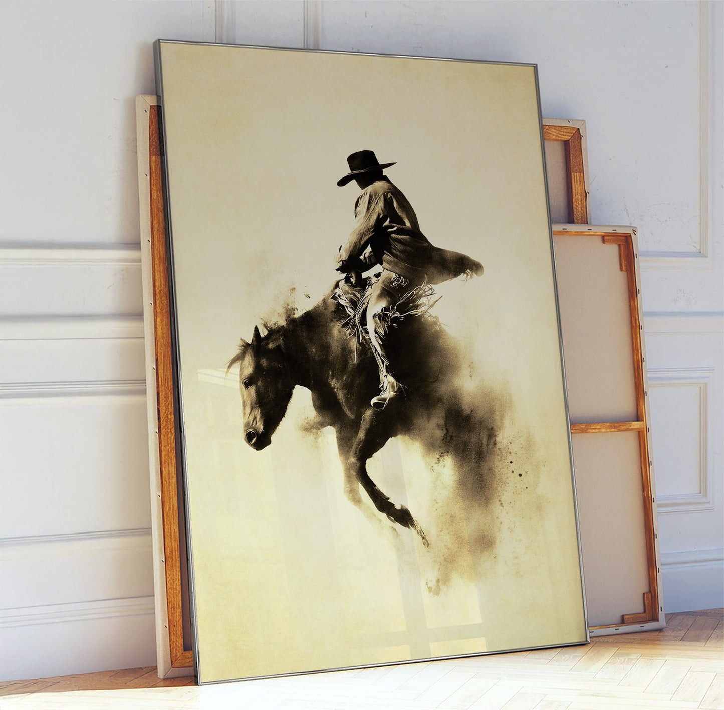 Room view featuring WILDRIDE1 cowboy wall art