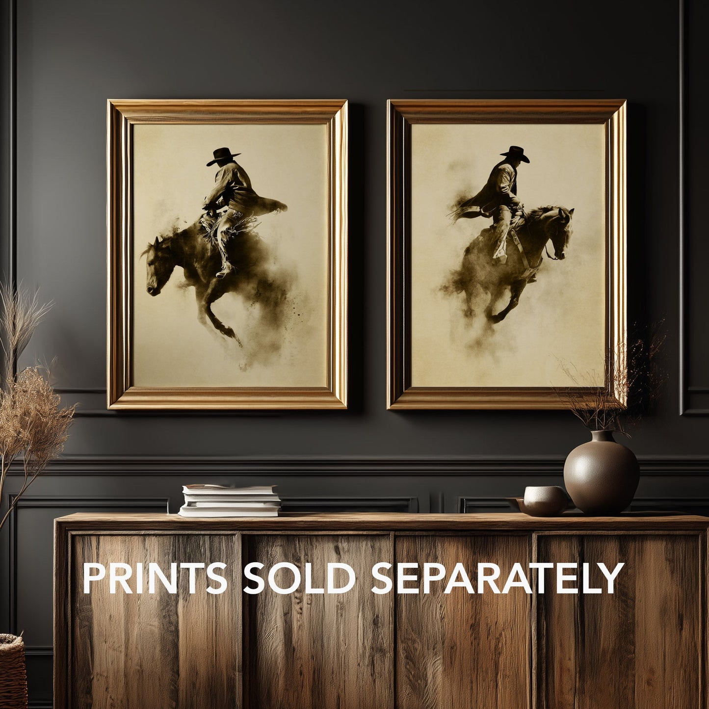 Framed view of WILDRIDE2 horse wall art