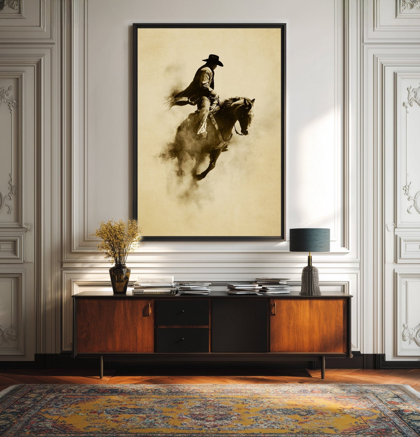 WILDRIDE2 horse wall art display mockup