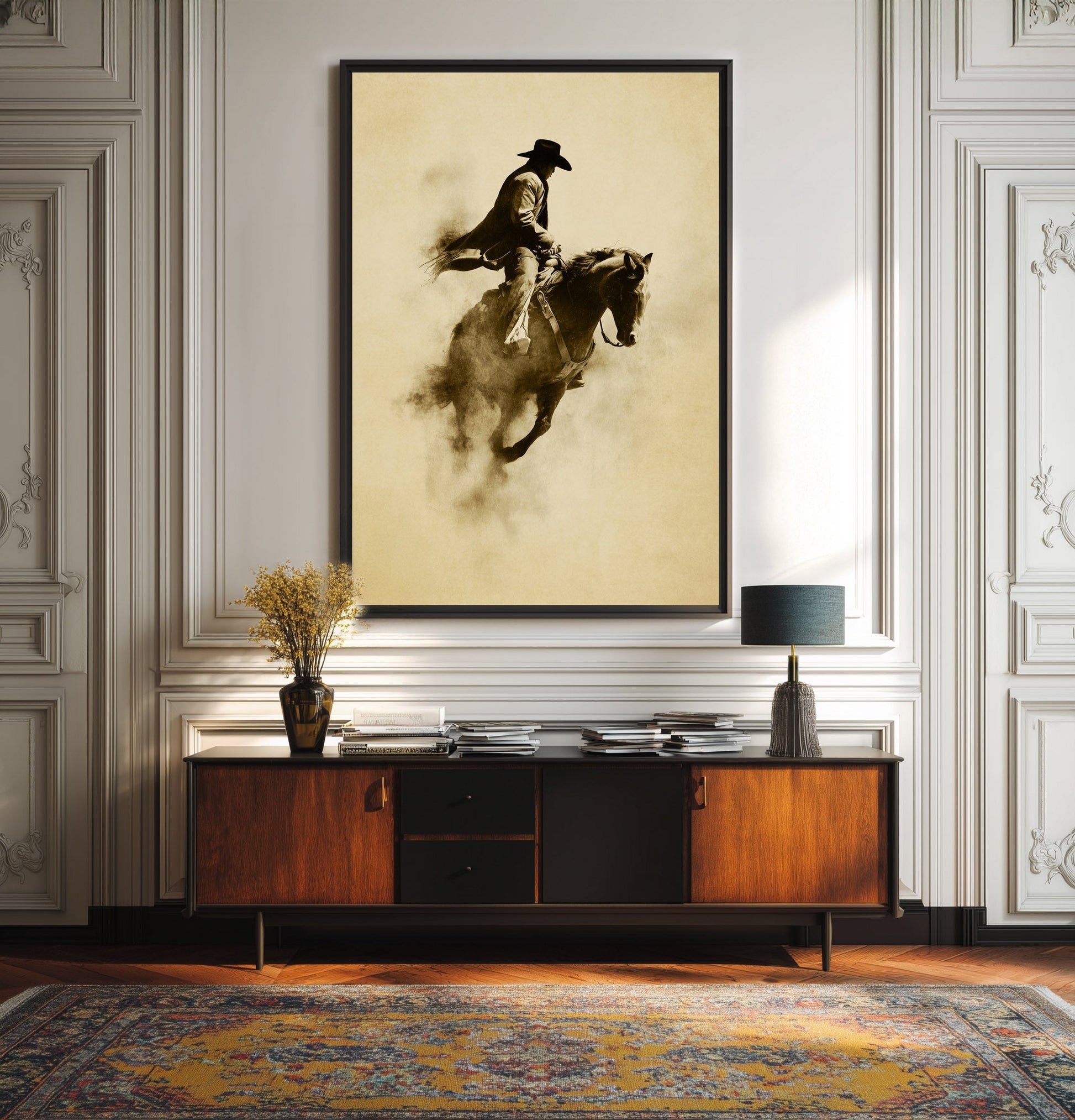 WILDRIDE2 horse wall art display mockup